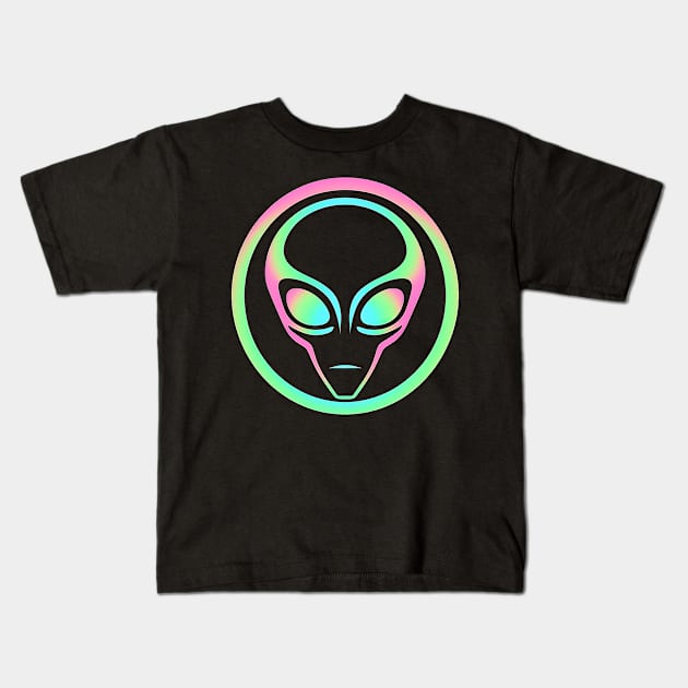 Alien Head Kids T-Shirt by wumples